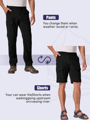 Linlon hiking pants pocket layout showing multiple secure storage options.