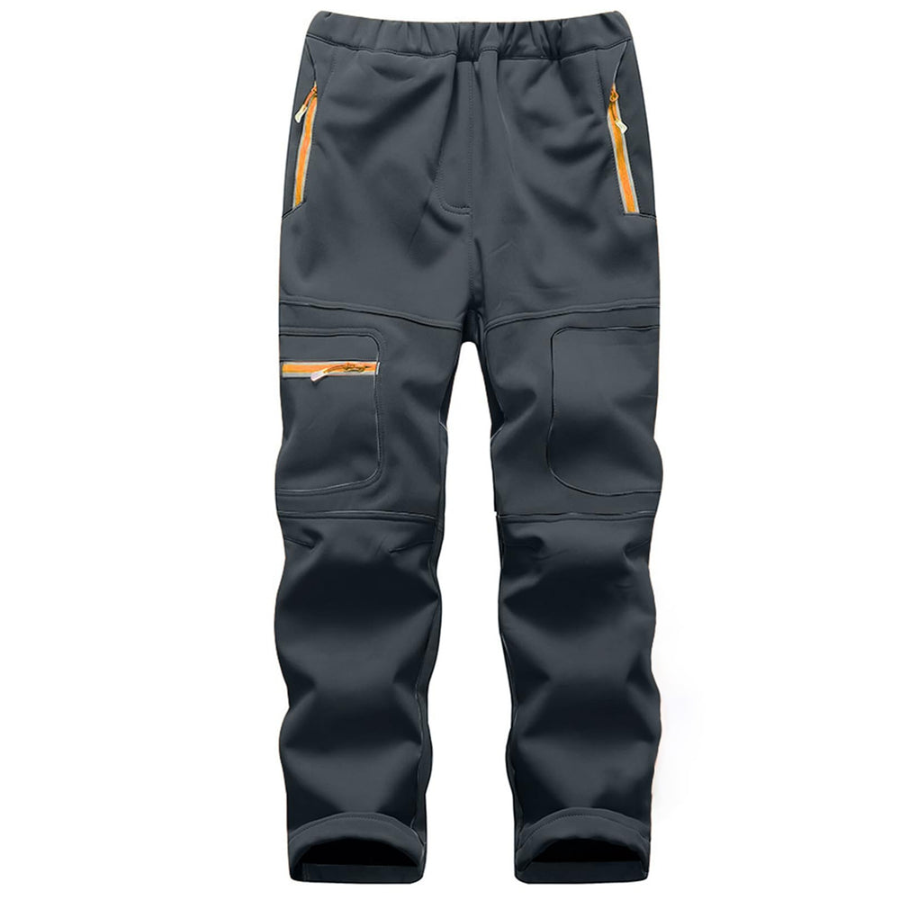 linlon Kids snow pants front view showing waterproof shell for snow days