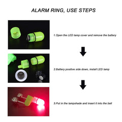 LIOOBO clip-on bite alarm light on rod for easy bite alerts