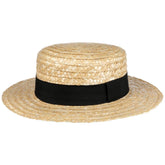 Lipodo boater hat Italy-made with wheat straw for sunny days