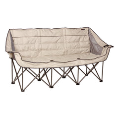 Lippert Campfire Couch sand color featuring durable 600D fabric for outdoor lounging