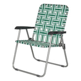 Lippert Green Vintage XL webbed chair with breathable nylon for outdoor comfort