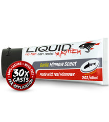 Liquid Mayhem Garlic Minnow Gel 2-pack packaging