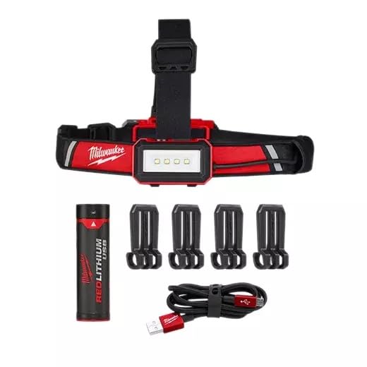 LISAN LED headlamp front view with 600-lumen brightness for hands-free site lighting