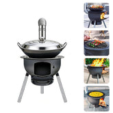LITAITAI windproof stove with three-ring cooking area for versatile outdoor meals