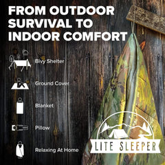Lite Sleeper weighs 2.1 lbs, ideal for hiking and travel