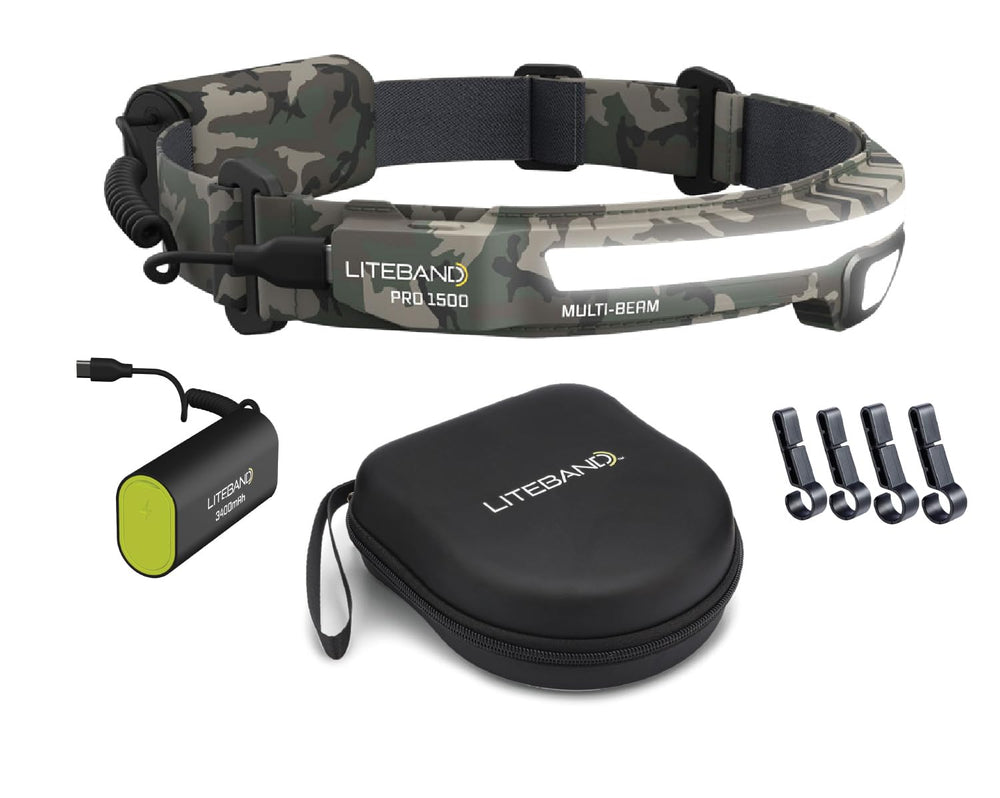 Liteband Pro wide beam 210-degree coverage for broad visibility on night jobs