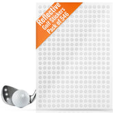 LiteMark golf ball dot sticker enhances high speed camera tracking during practice