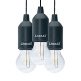 LitezAll 28103 pull-string bulb front view showing compact design for tight spaces.