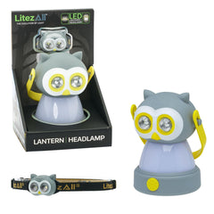 LitezAll Owl headlamp with adjustable strap offers comfortable night exploration.
