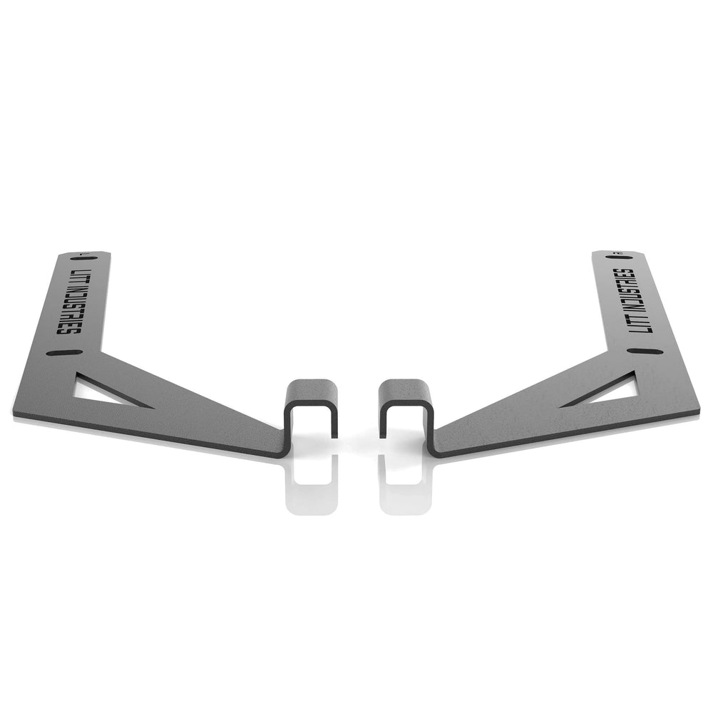 Litt Industries Yeti 24qt Roadie mount on RZR Pro left bracket for secure transport.