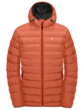 Little Donkey Andy down jacket front view with windproof outer shell for cold-weather use.