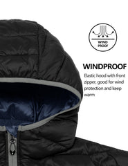 Little Donkey Andy puffer jacket inner pockets provide safe space for valuables during travel.