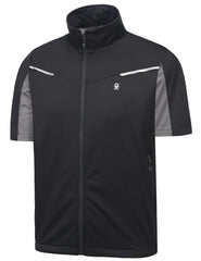 Little Donkey Andy men's softshell vest front view with windproof warmth for the golf course.
