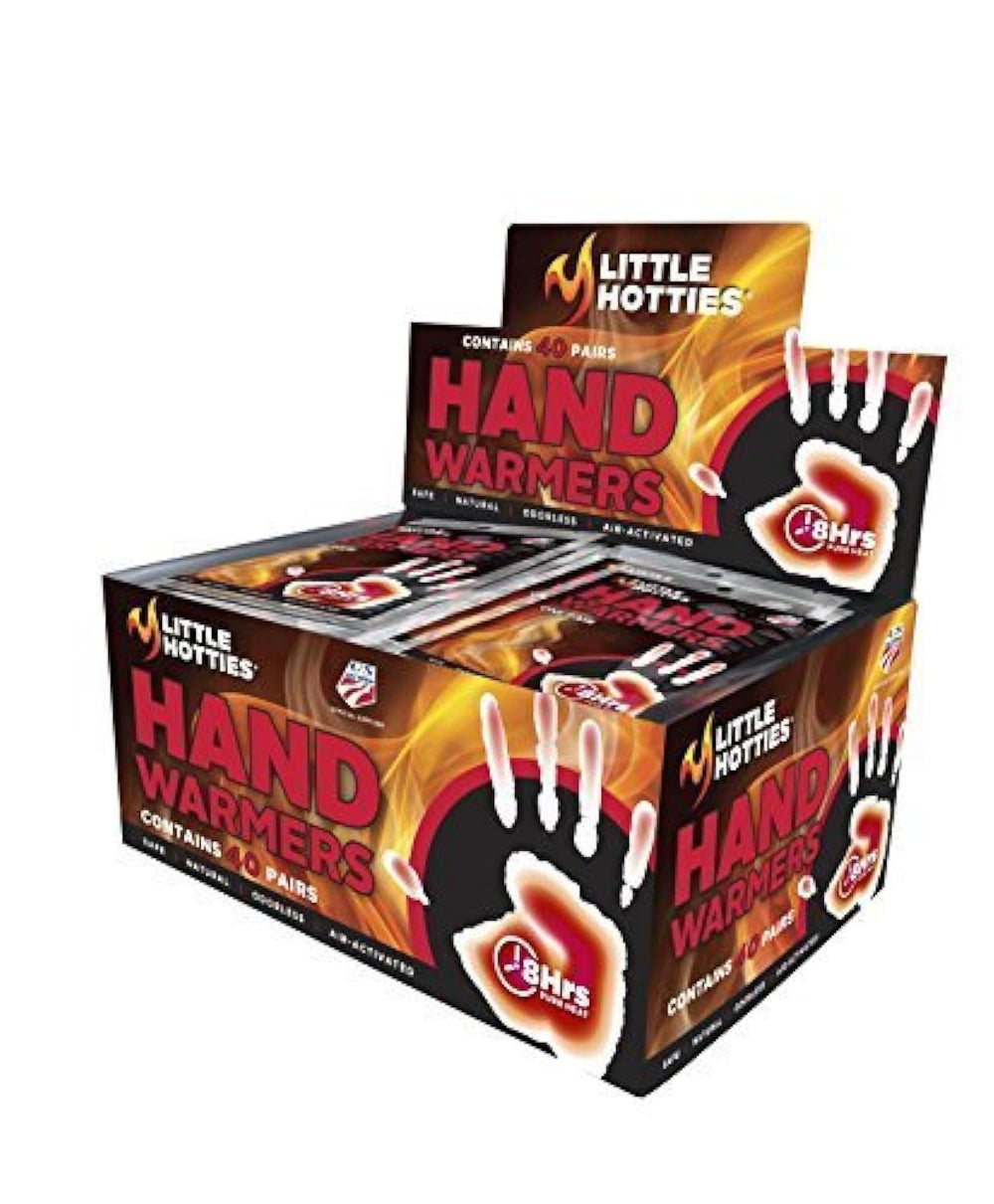 Little Hotties Hand Warmers in a 40-pack providing up to 8 hours of warmth for outdoor use