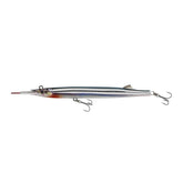 Little Jack Sayoris 135 sinking pencil lure front view with Kibinago Glowbelly for realistic action