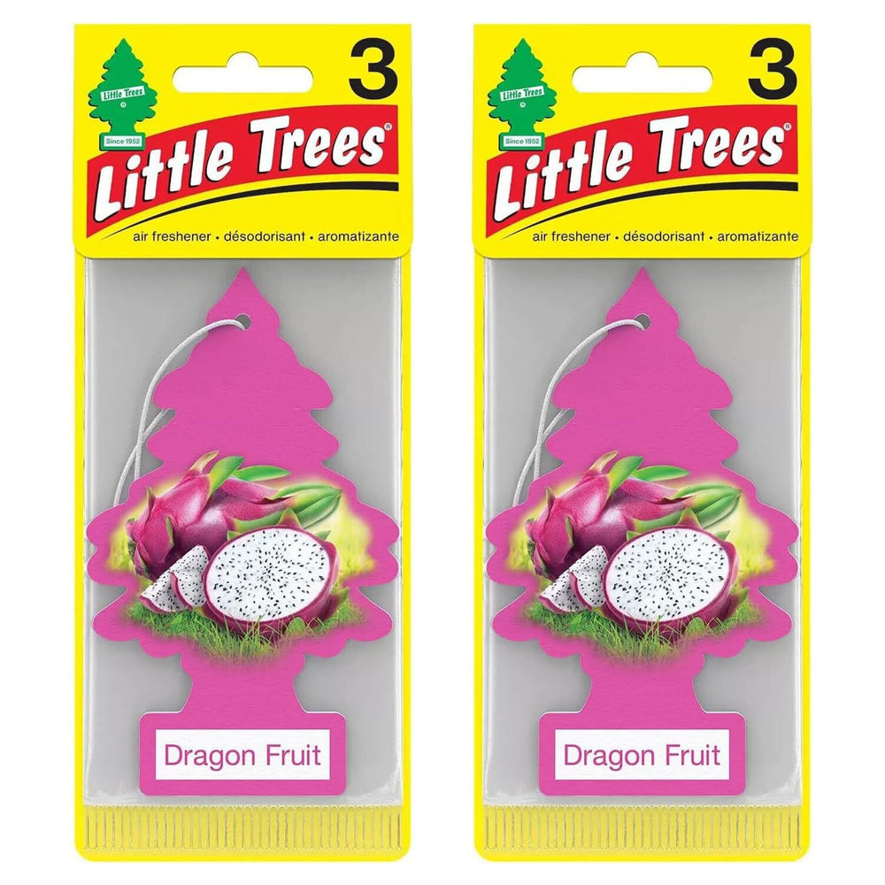 Little Trees Dragon Fruit air freshener for car interiors with long-lasting fragrance.