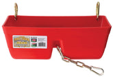 Little Giant fence feeder clip-on design for secure mounting on wire fences.