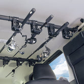 LITTLEMOLE Car Fishing 4-rod Holder fully extended shows versatile fit and on-the-go storage.