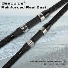 LITTMA surf-rod with SEAGUIDE XTG guides improves line management.