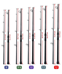 LITTMA surf-spinning rod 10ft graphite blank in action for shore anglers.