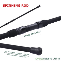 LITTMA surf-spinning rod 12ft graphite blank optimized for distance and control.