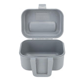 Plastic live bait box with lid for outdoor use