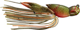 Live Target hollow body craw jig in olive/orange with realistic craw action for freshwater jig fishing