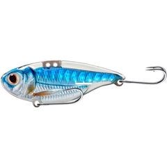 LIVE TARGET ICT Shad-Blade Bait glow pearl side view emphasizes action-ready profile