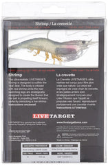 LIVE TARGET Rigged Shrimp 4ft white side view highlights easy rigging with a single pre-rigged hook