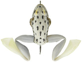Live Target The Ultimate Frog Stride Bait closeup in albino white, ideal for vivid water contrast.