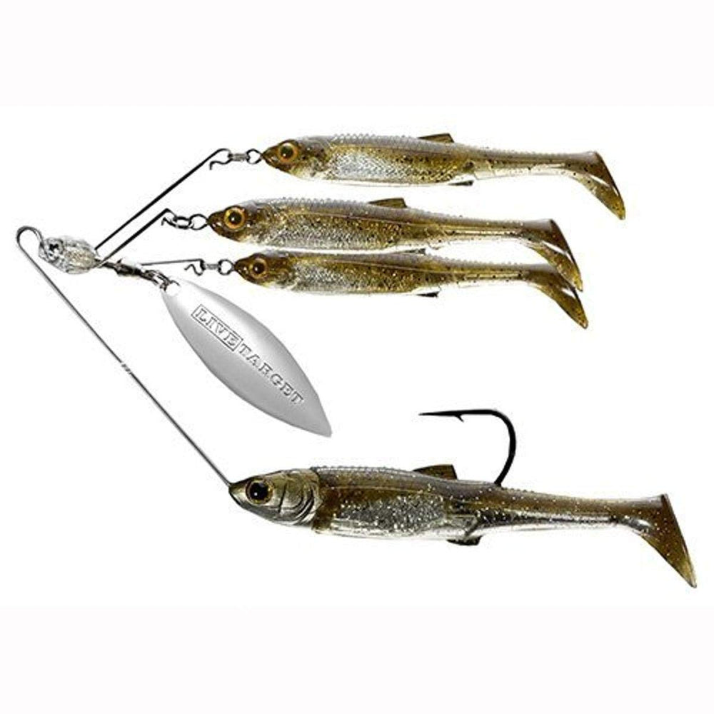 LIVE TARGET baitball lure in small green pumpkin silver for precise casting and enticing action