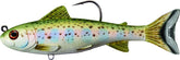 LIVE TARGET TRS131MS712 trout parr swimbait front view showcases realistic finish and lure action.