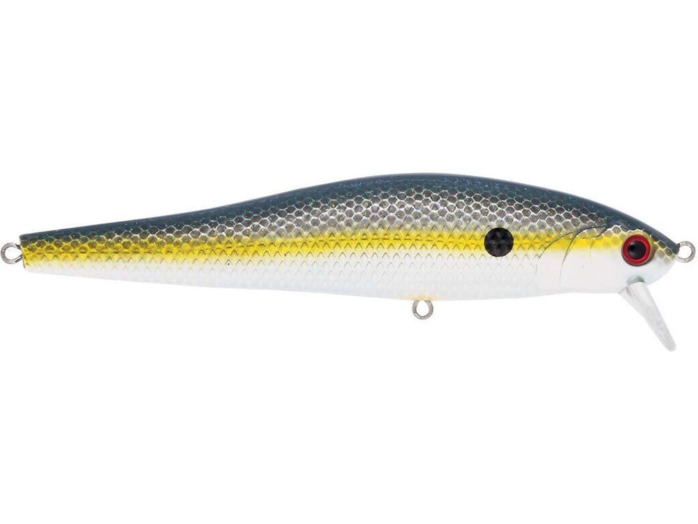 Livingston Lures Pro Series Stick Master 127 black-back chrome shad highlights lure profile and visibility