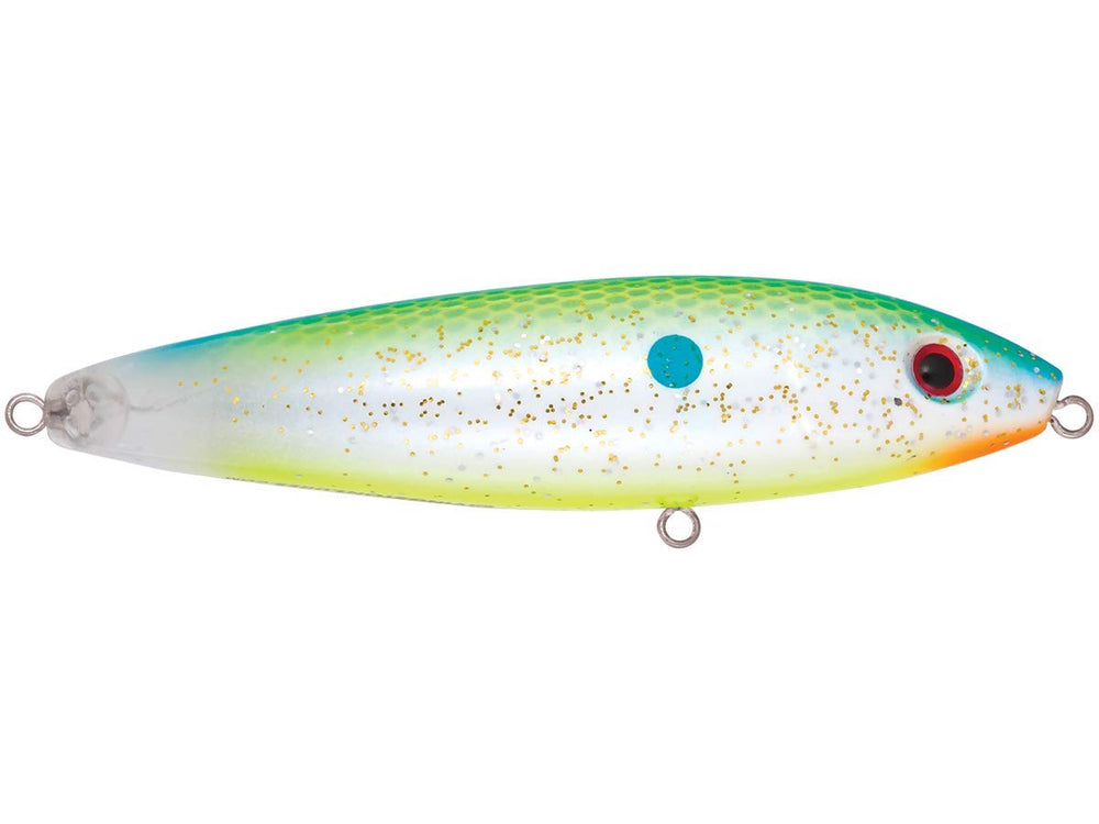 Livingston Lures Pro Sizzle Citrus SP front view showing balanced fishing profile