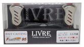 Livre Reel 3067 crank feather 95mp handle close-up highlighting lightweight construction