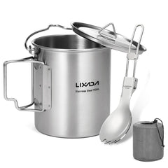 Lixada 750ml camping cup stainless steel body highlights rugged durability for outdoors