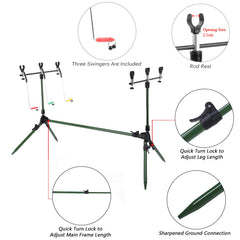 Lixada adjustable aluminum construction lightweight yet sturdy for field setups.