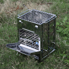 Lixada backpacking stove with grill enables on-site grilling.
