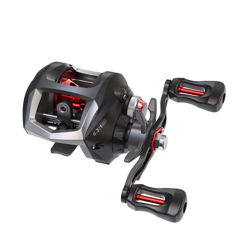 Lixada baitcasting reel with drag power for controlled saltwater fishing.