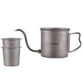 Lixada camping kettle with removable spout for easy packing.