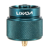 Lixada camping stove adapter close-up shows durable aluminum-copper construction for reliable outdoor cooking on trips.