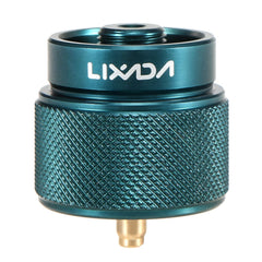Lixada camping stove adapter close-up shows durable aluminum-copper construction for reliable outdoor cooking on trips.