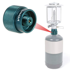 Lixada stove adapter demonstrating EN417 Lindal valve output for versatile canister fitting.