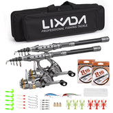 Lixada fishing pole combo 2pcs kit ready for on-the-go fishing sessions