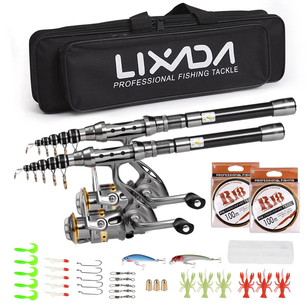 Lixada fishing pole set rod — telescopic design for easy transport.