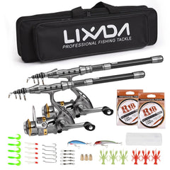 Lixada rod assembly with carbon-fiber construction for strength