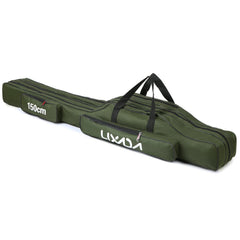 Lixada fishing rod bag 3-layer exterior shows durable Oxford fabric for long-lasting use.
