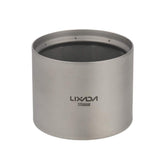 Lixada mini titanium stove cross stand, top view, highlighting compact portable design.