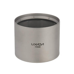 Lixada mini titanium stove cross stand, top view, highlighting compact portable design.